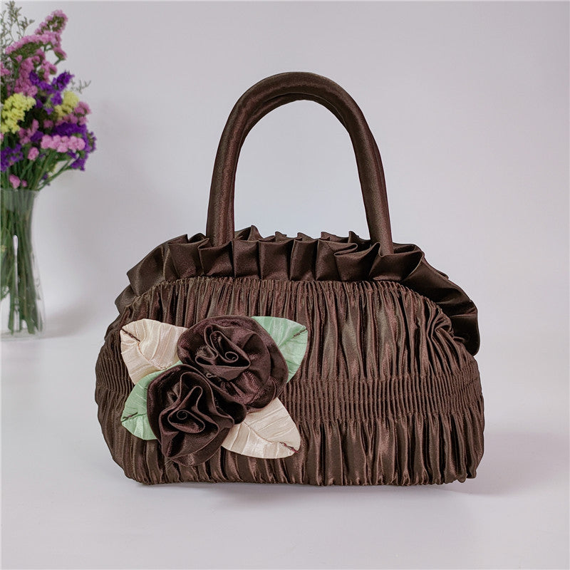 Korean Exquisite Handmade Flower Mother Sweet Handbags