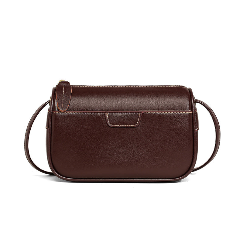Women's Genuine Leather Versatile High-grade Retro Commuter Women's Messenger Bag