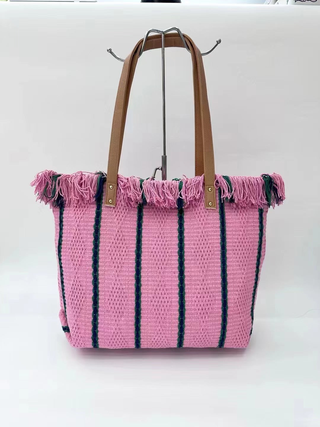 Women's Beach Big Fashion Simple Tassel Mummy Shoulder Bags