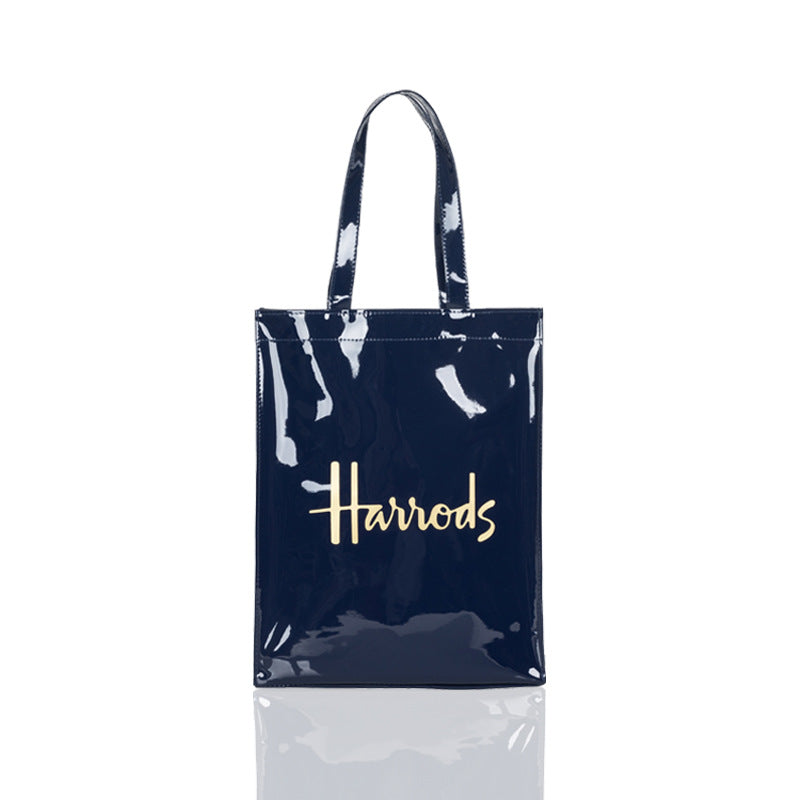 Blue Gold Word Fashion Simple Shopping Shoulder Bags