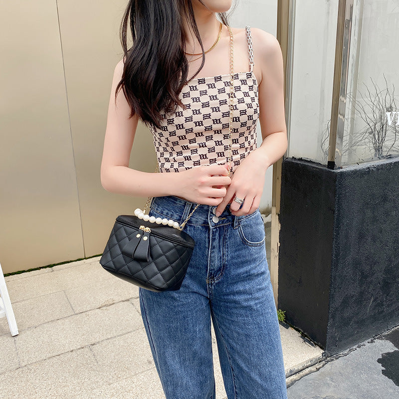 Women's Versatile Design High-grade Pearl Good-looking Handbags
