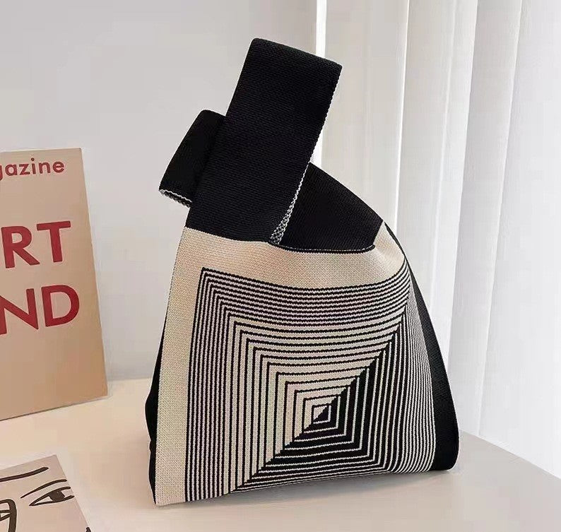 Women's Boat Festival Panda Knitted Wrist Handbags