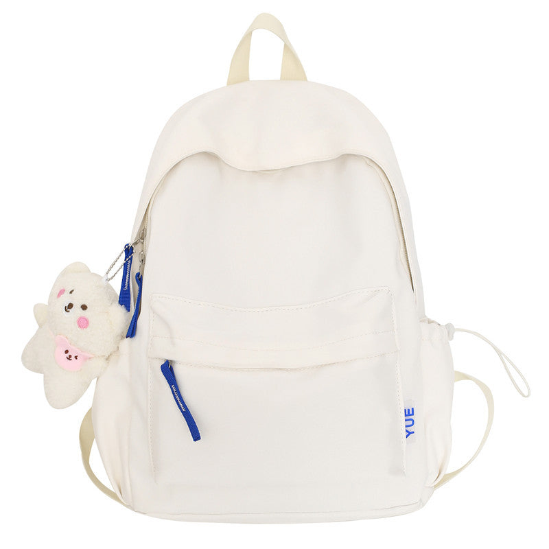 Women's & Men's & Korean Style Solid Color Nylon Backpacks