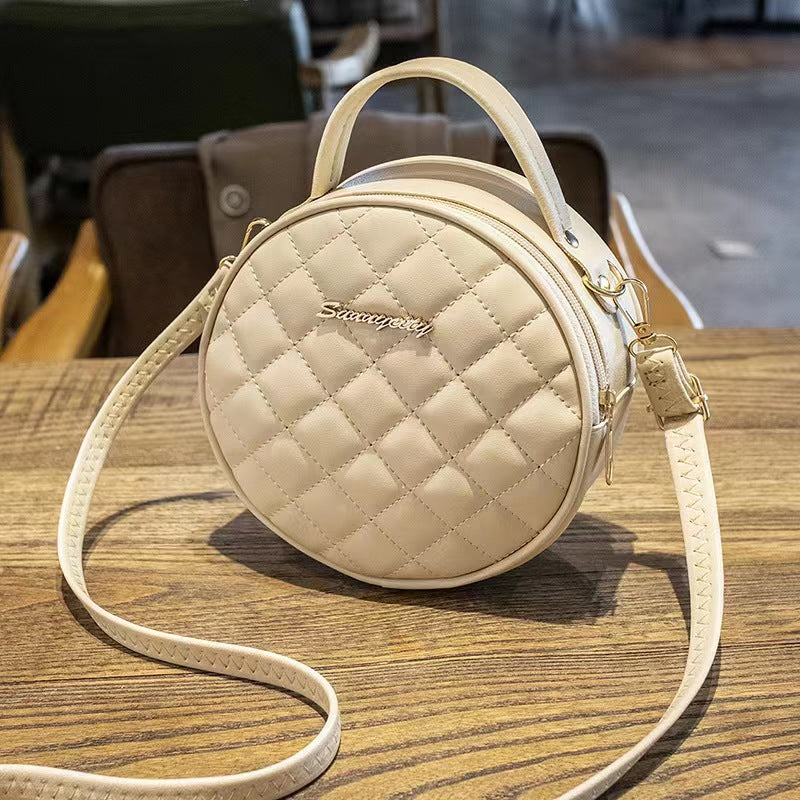 Women's Fashion Rhombus Round Korean Trendy Crossbody Bags