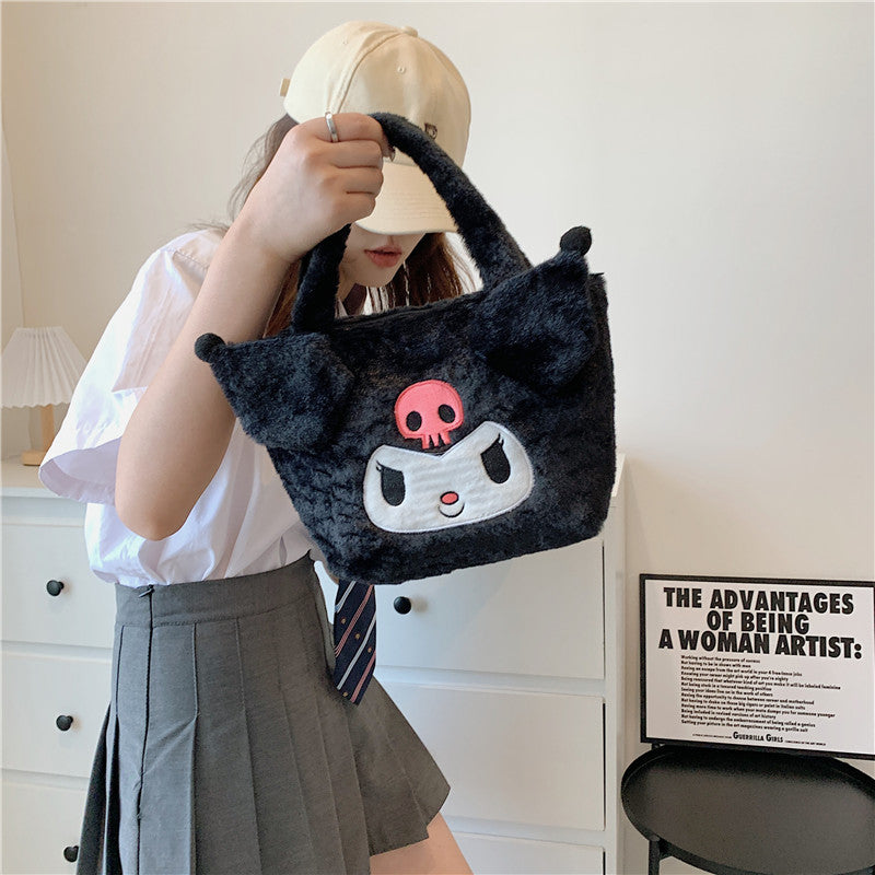 Women's Plush Clow Make-up Cute Birthday Gift Crossbody Bags