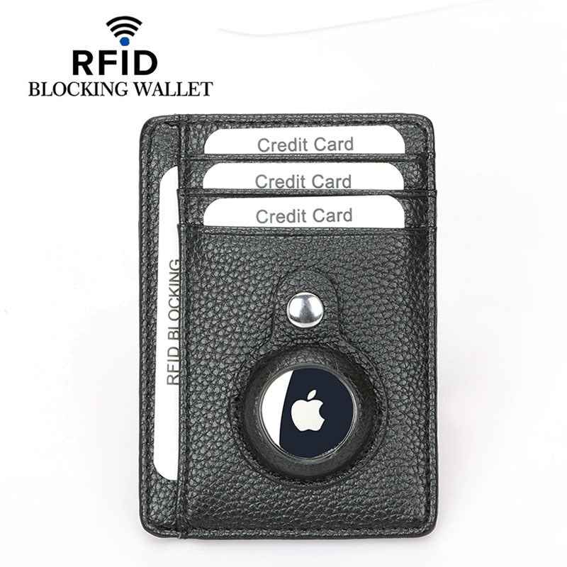 Women's Tracker Male Cowhide Carbon Fiber Pattern Card Holder