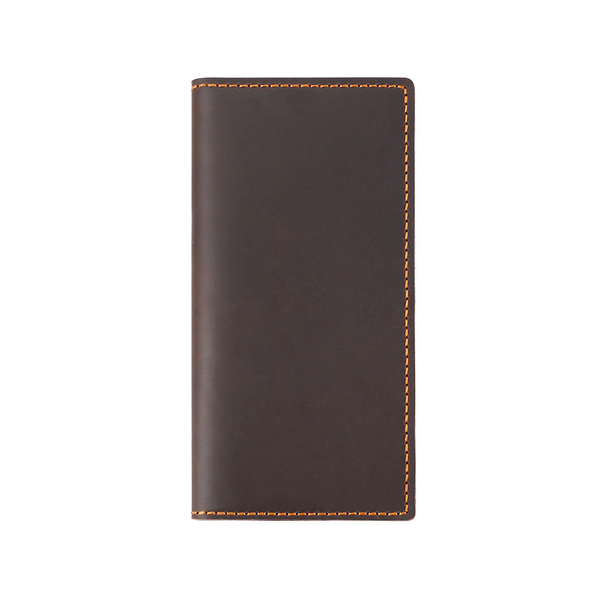 Men's Creative Diy Thread Personality Crazy Horse Leather Long Clutch Passport Men's Wallet