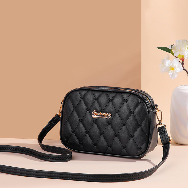 Versatile Women's Fashion Diamond Pocket Mobile Crossbody Bags
