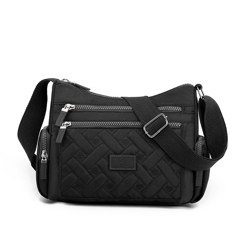 Women's Contrast Color Woven Large Capacity Multilayer Bags