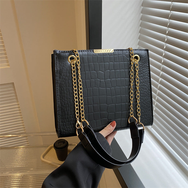 Fashion Commuter Chain Underarm Early Autumn Textured Shoulder Bags