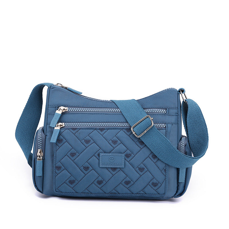 Women's Contrast Color Woven Large Capacity Multilayer Bags