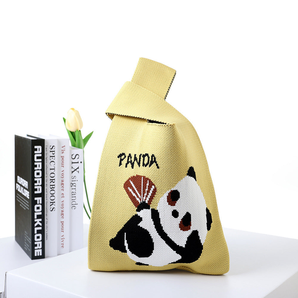 Back Panda Large Versatile Capacity Quarte Handbags