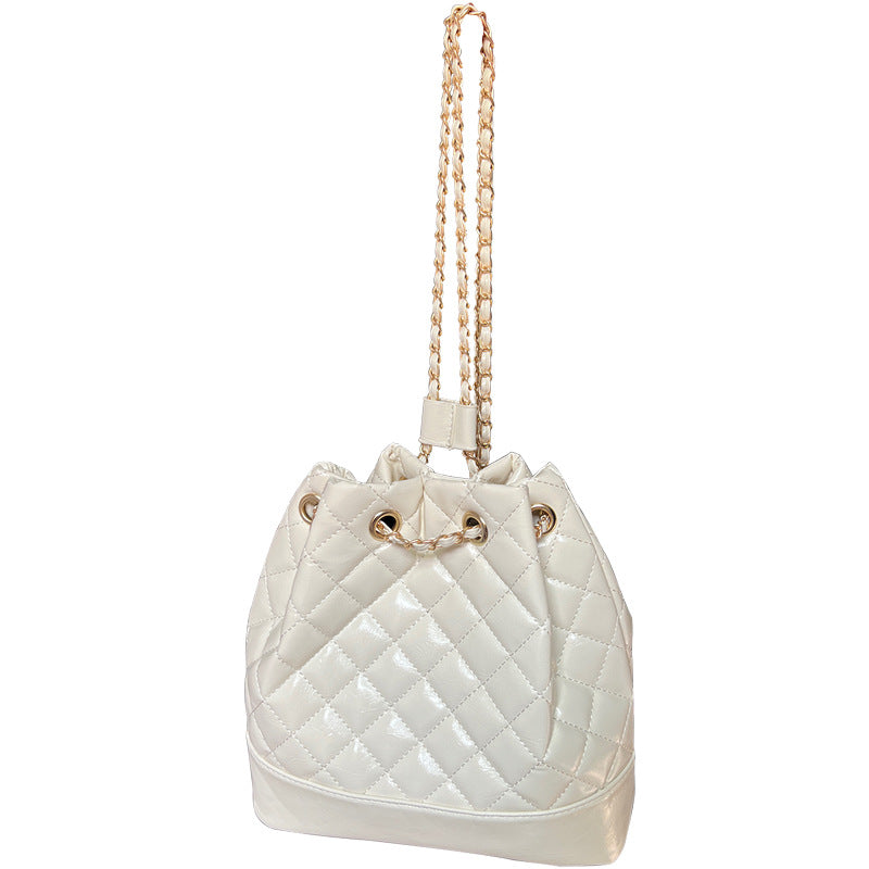 Elegant Rhombus Chain Drawstring Bundle Classic Backpacks
