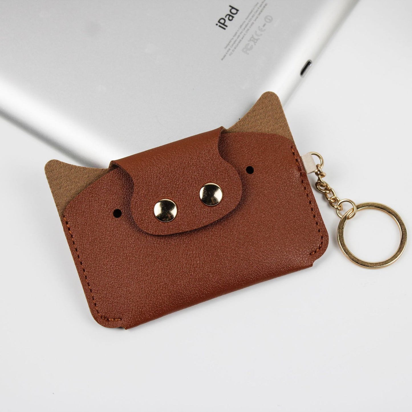 Cartoon Simple Piggy Bus Set With Card Holder
