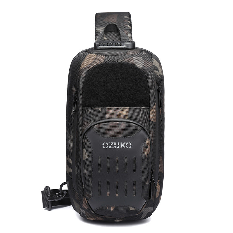 Men's Black Large Capacity Tactics Multifunctional Bags