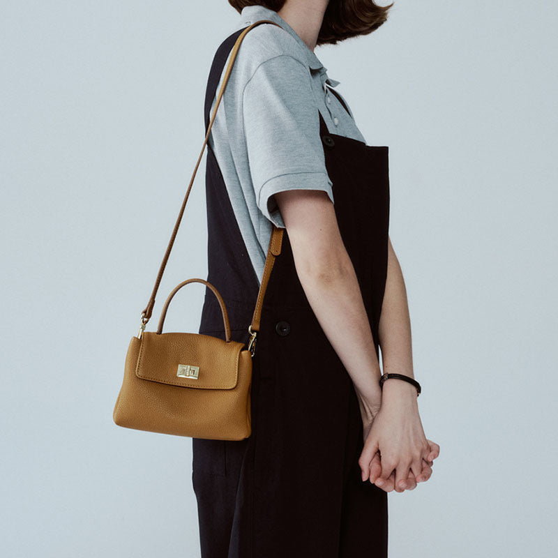 Women's Cell Leather First Layer Cowhide Portable Bags