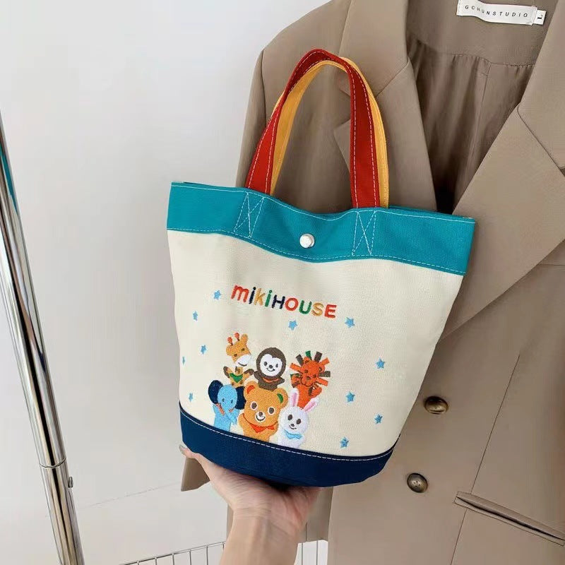 Mummy Cartoon Zoo Color Matching Canvas Handbags