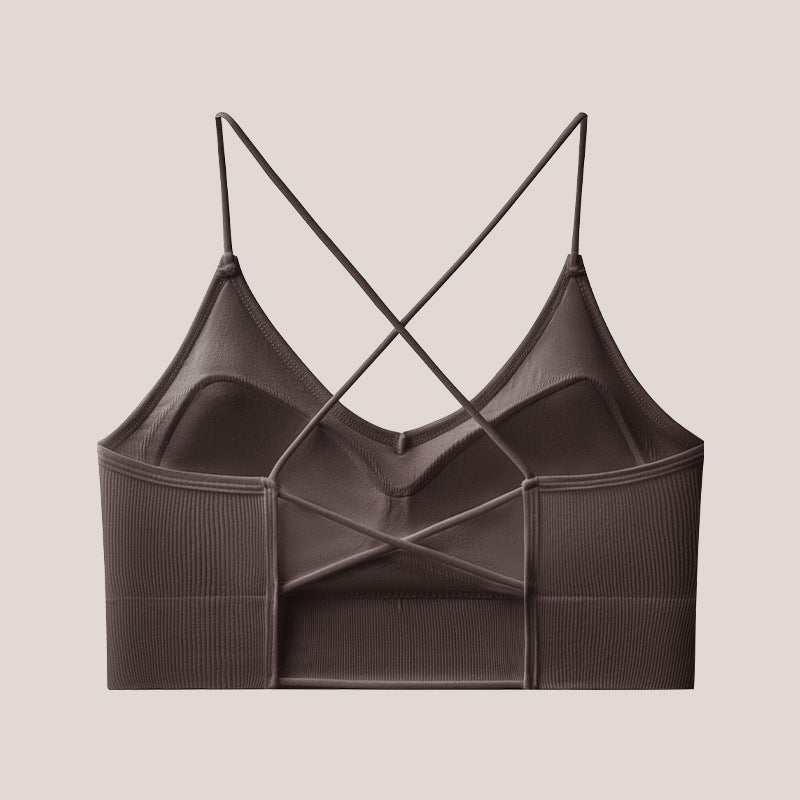 Strap Backless Bandeau One-piece Fixed Cup Tanks Camis
