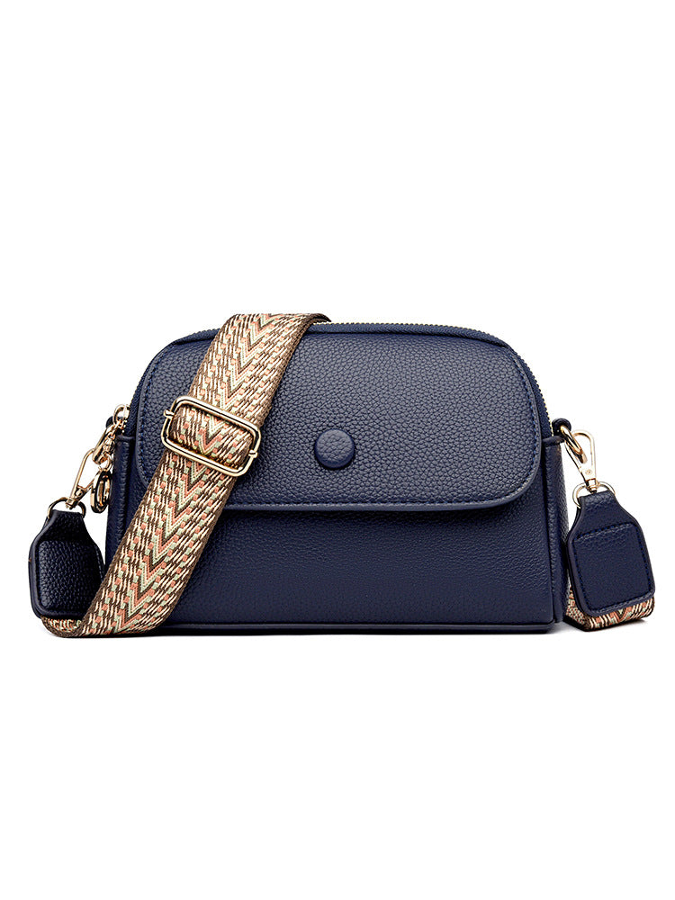 Women's High-grade Niche Flap Textured Ethnic Style Shoulder Bags