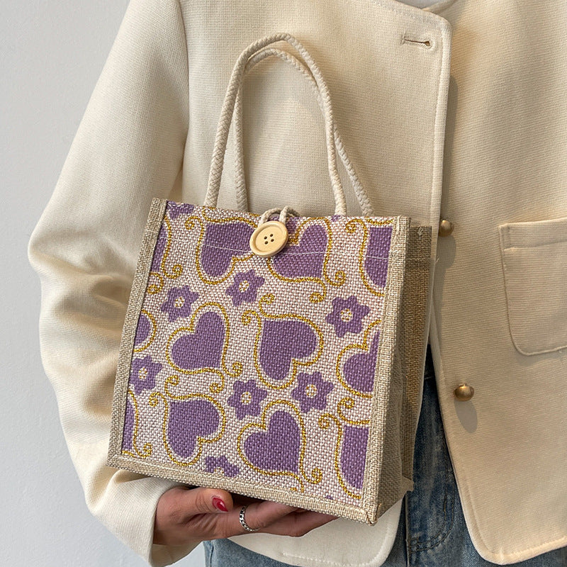 Women's Fresh Linen Lunch Outing Makeup Bags