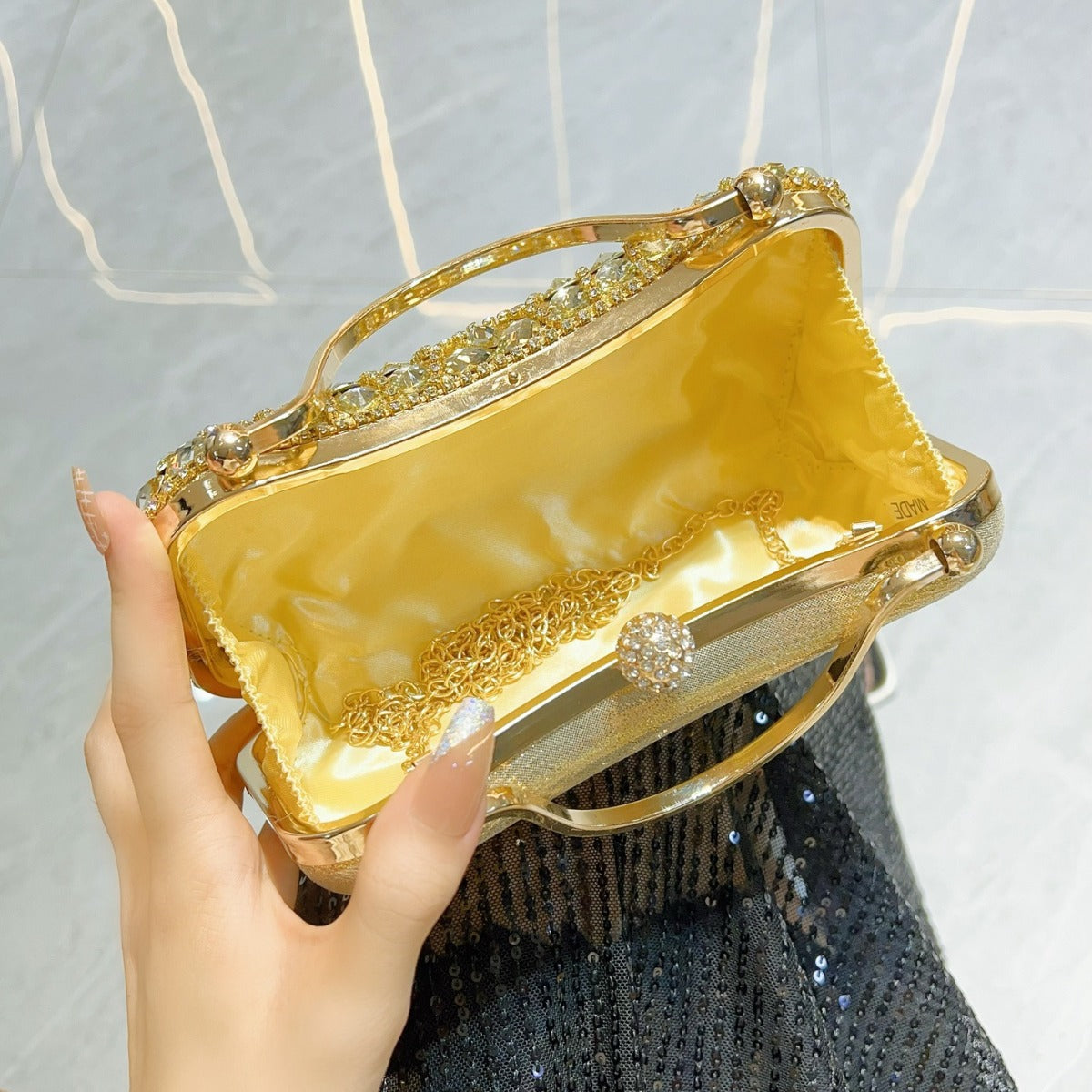 Diamond Clutch Tassel Birthday Wedding Banquet Shoulder Bags