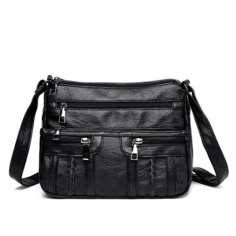 Women's Soft Leather Retro Simple Fashion Large Shoulder Bags