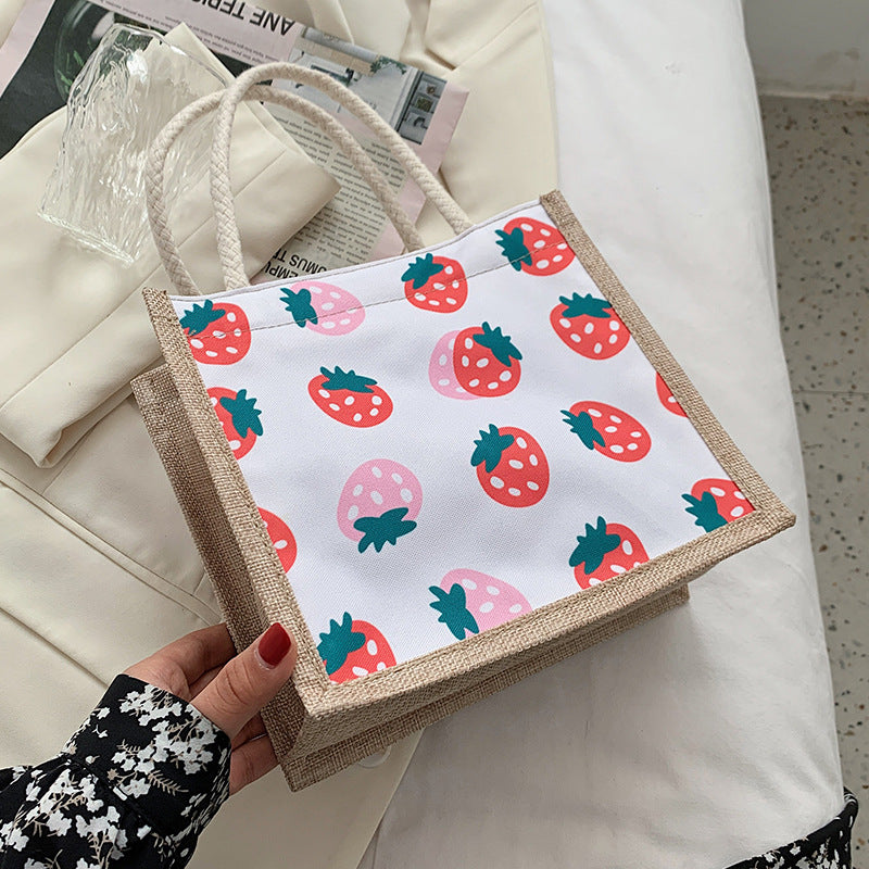 Summer Cute Cartoon Lunch Box Portable Handbags