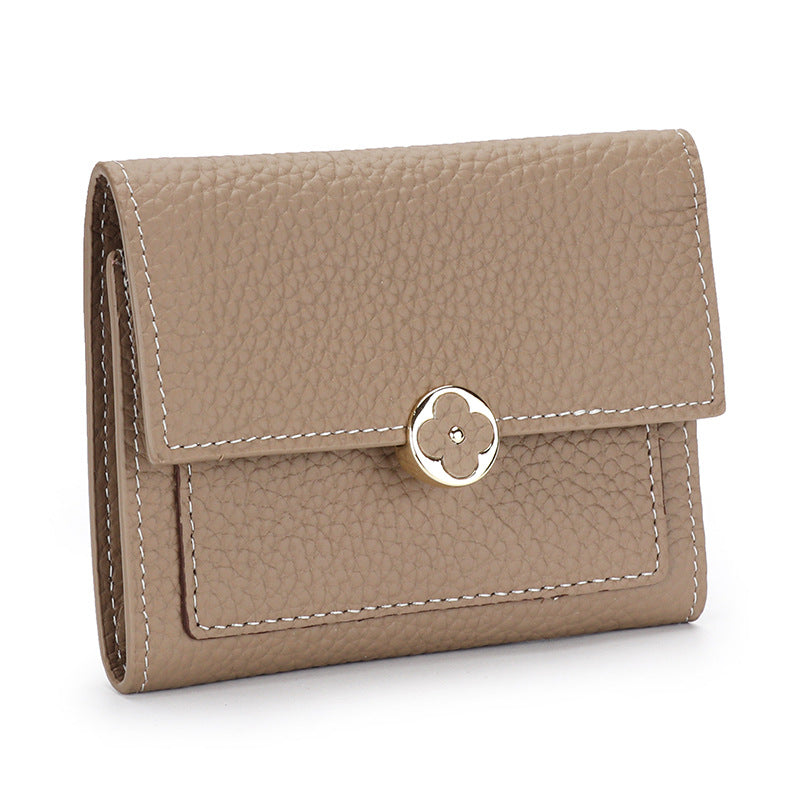 Women's Leather Short Soft Cowhide Pure Ladies Wallet