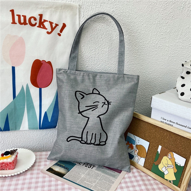 Canvas Printed Simple Fashion Packaging Book Handbags