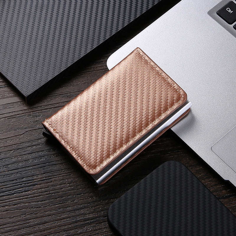 Men's Swiping Automatic Pop-up Slim Credit Metal Card Holder