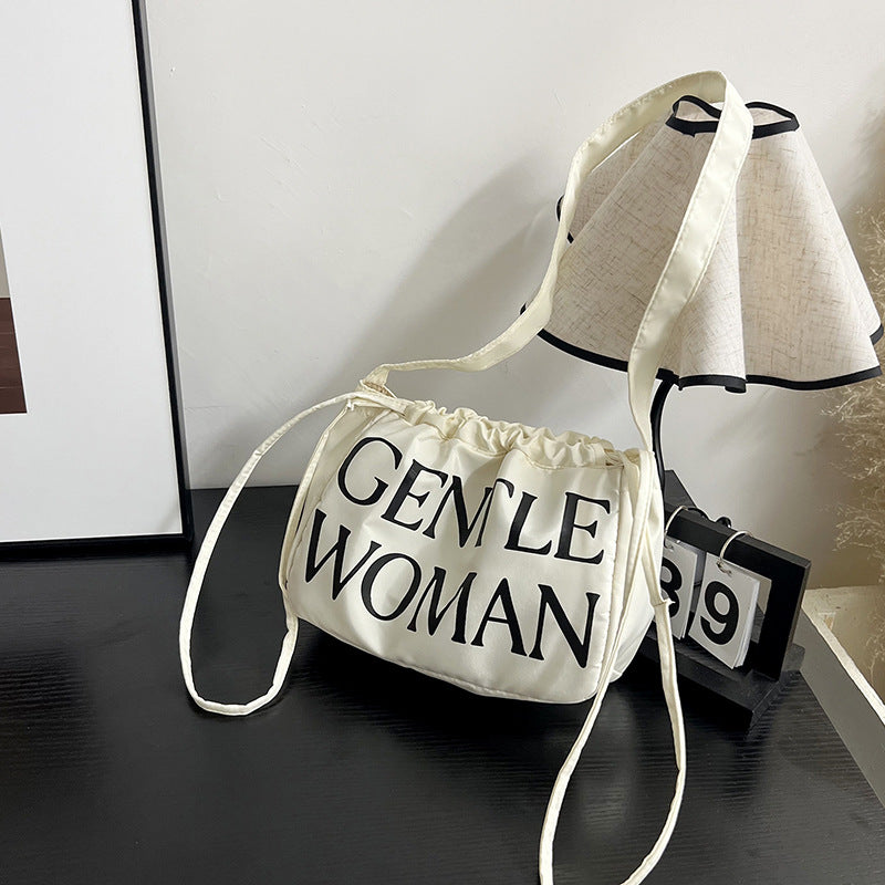Thailand Drawstring Dumpling Printing Letter Underarm Bags