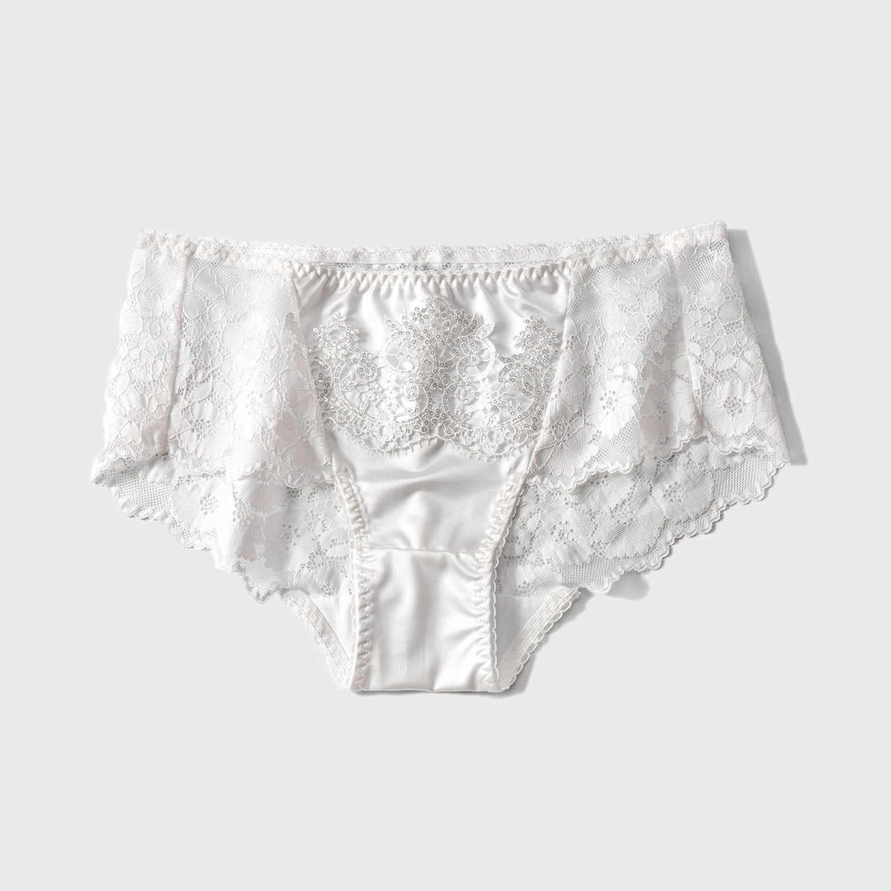 Women's Crown Flower Underwear Lace Triangle High Elastic Panties