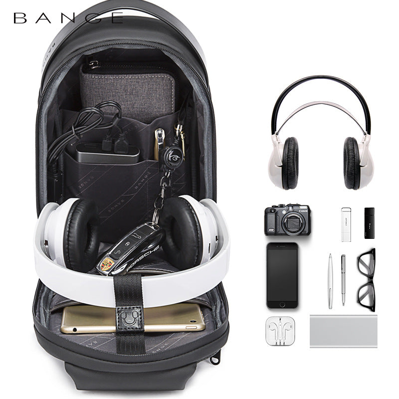 Charming Men's Hard Shell Waterproof Trendy Shoulder Bags