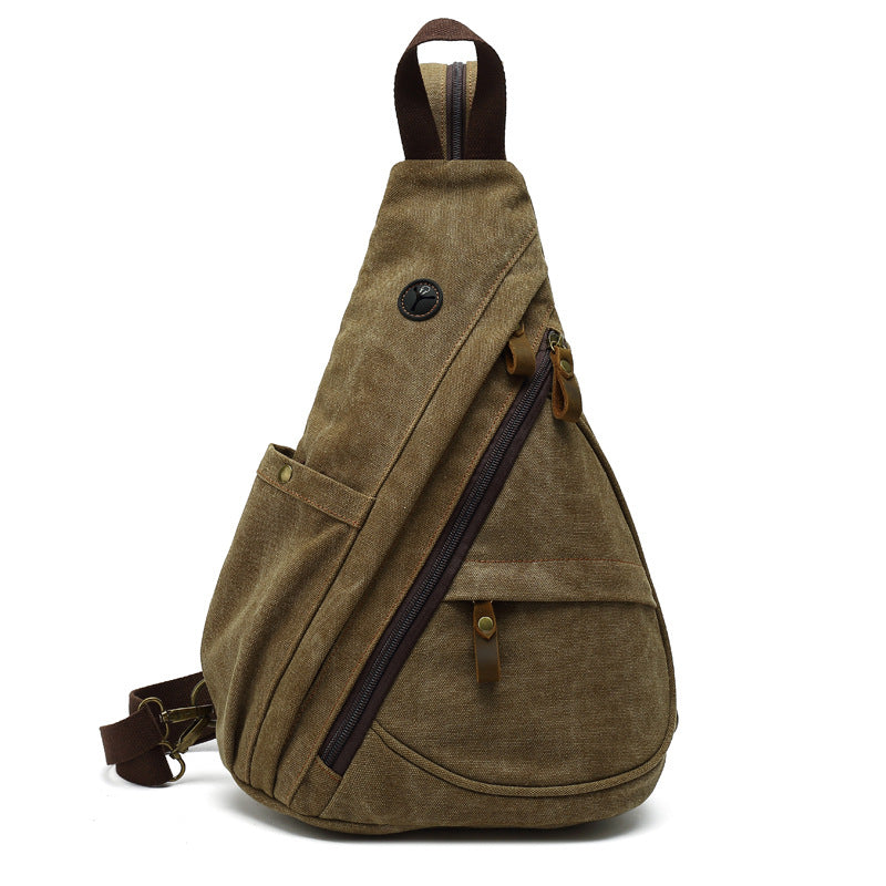 Creative Men's Canvas Large Capacity Multifunctional Men's Chest Bags