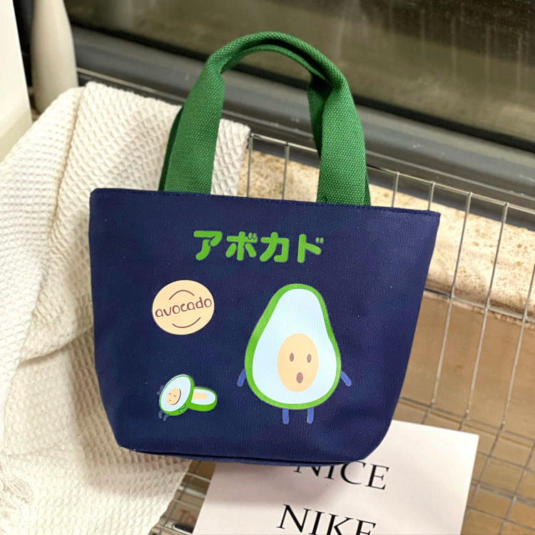 Volume Simple Canvas Lunch Box Hand Handbags