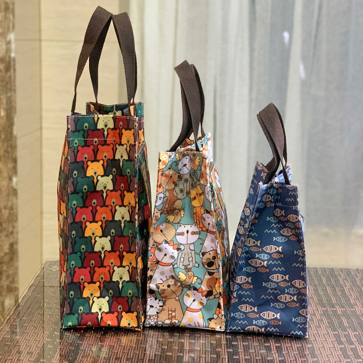 Korean Style Waterproof Lunch Box Commuter Make-up File Handbags