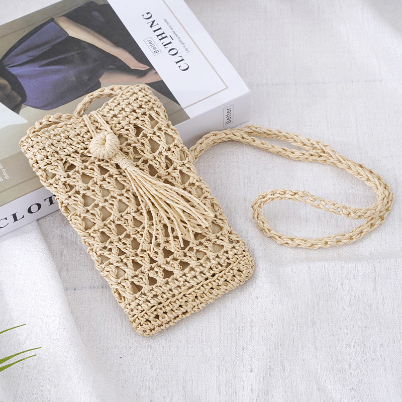 Women's Handmade Straw Simple Fashion Woven Mobile Women's Shoulder Bag