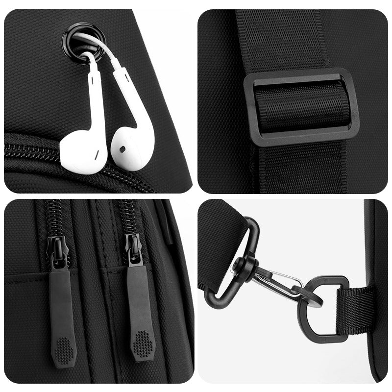 Men's Creative Daily Korean Nylon Waterproof Men's Chest Bags
