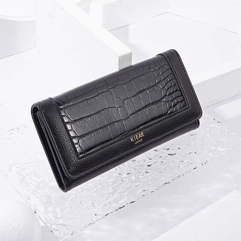 Women's Stylish Pretty Long Female Crocodile Ladies Wallets
