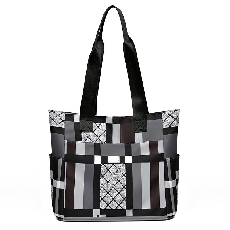 Women's Large Capacity Fashion Check Mom Shoulder Bags