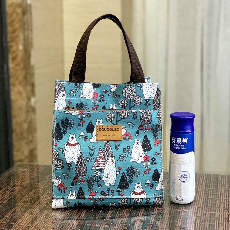 Korean Style Waterproof Lunch Box Commuter Make-up File Handbags