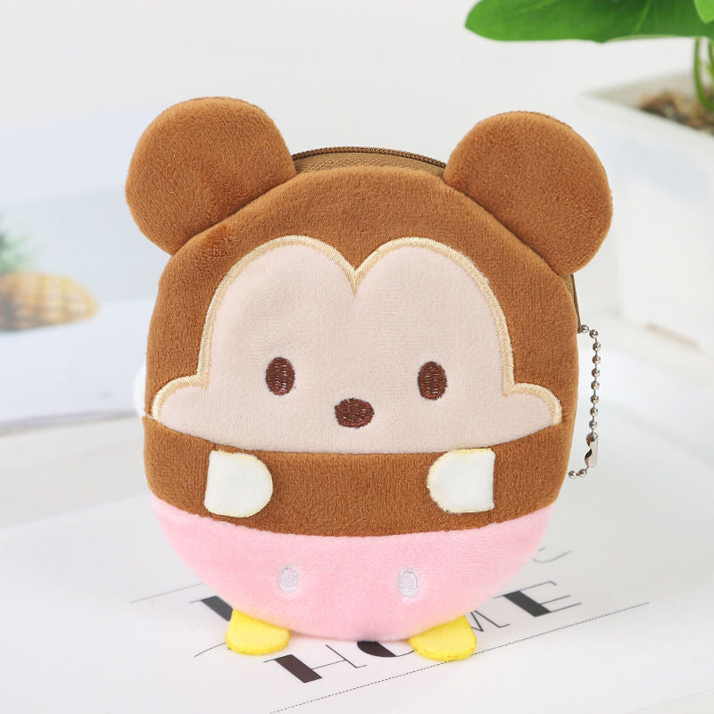 Cartoon Mini Plush Creative Cute Earphone Coin Purses