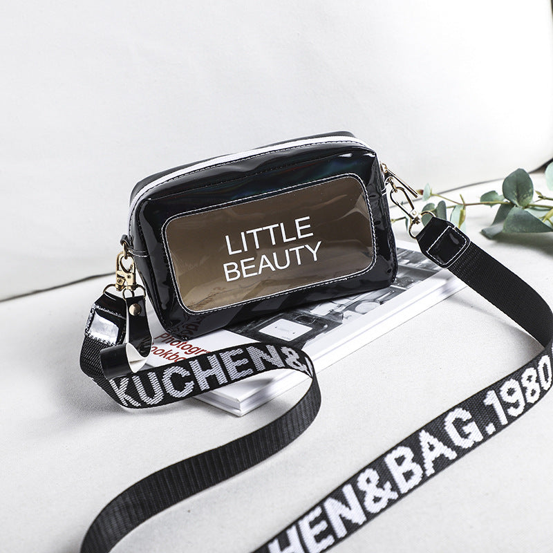 Women's Colorful Transparent Silk Screen Ribbon Cell Crossbody Bags