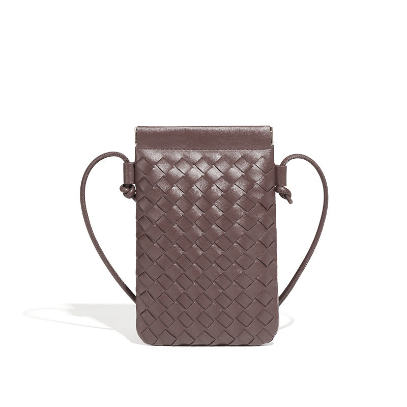Autumn Woven Cell Niche Texture Mini Crossbody Bags