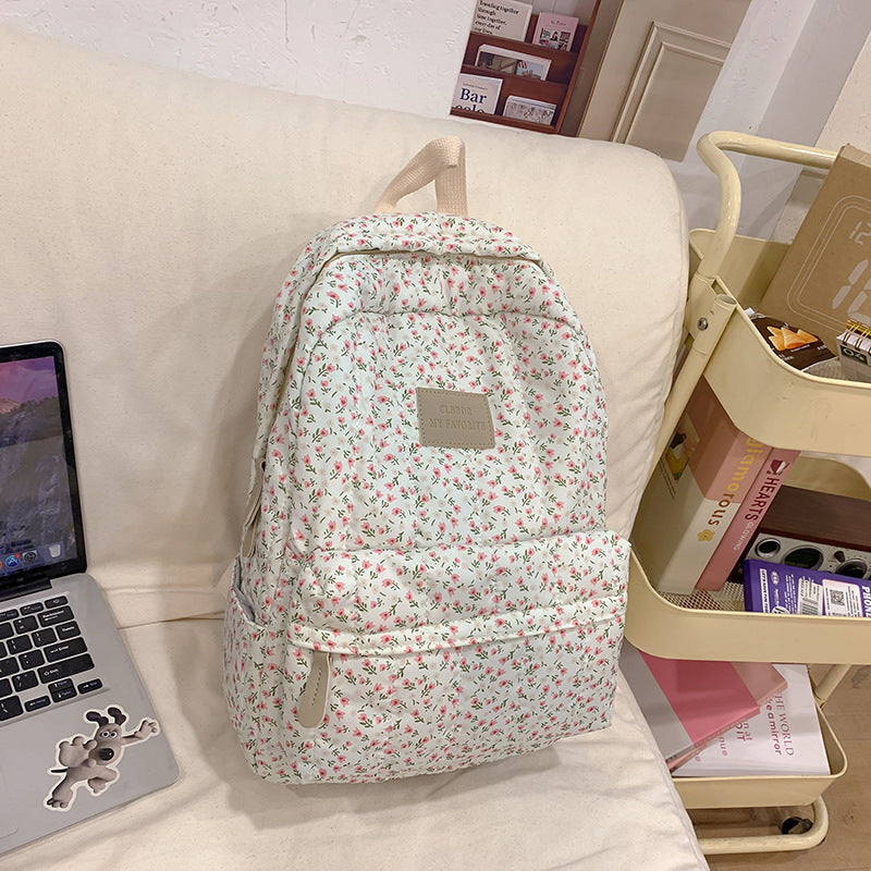 Slouchy Innovative Female College Clothes Floral Backpacks