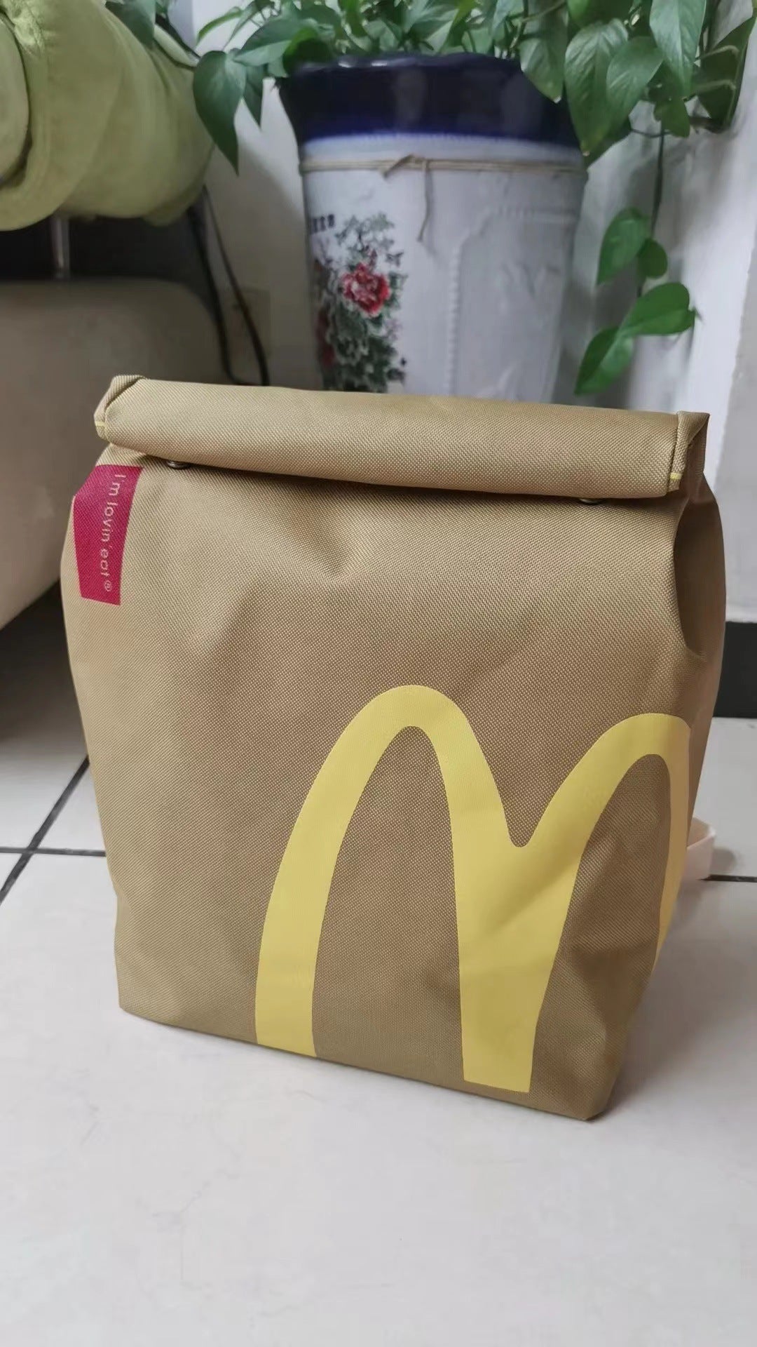 Casual Mcdonald Paper Printing Lunch Box Shoulder Bags