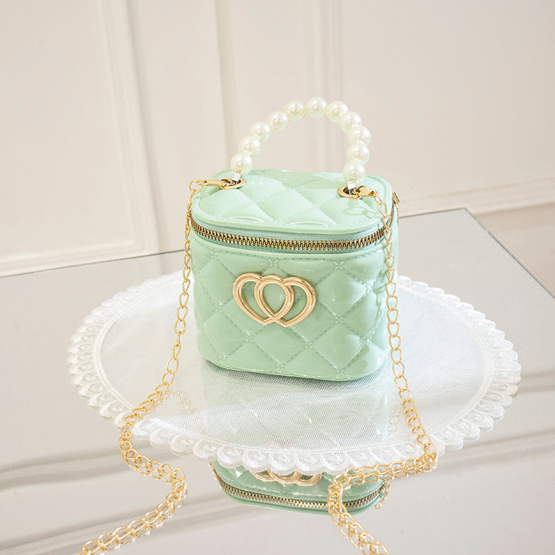Casual Silicone Design Pearl Mini Gel Shoulder Bags