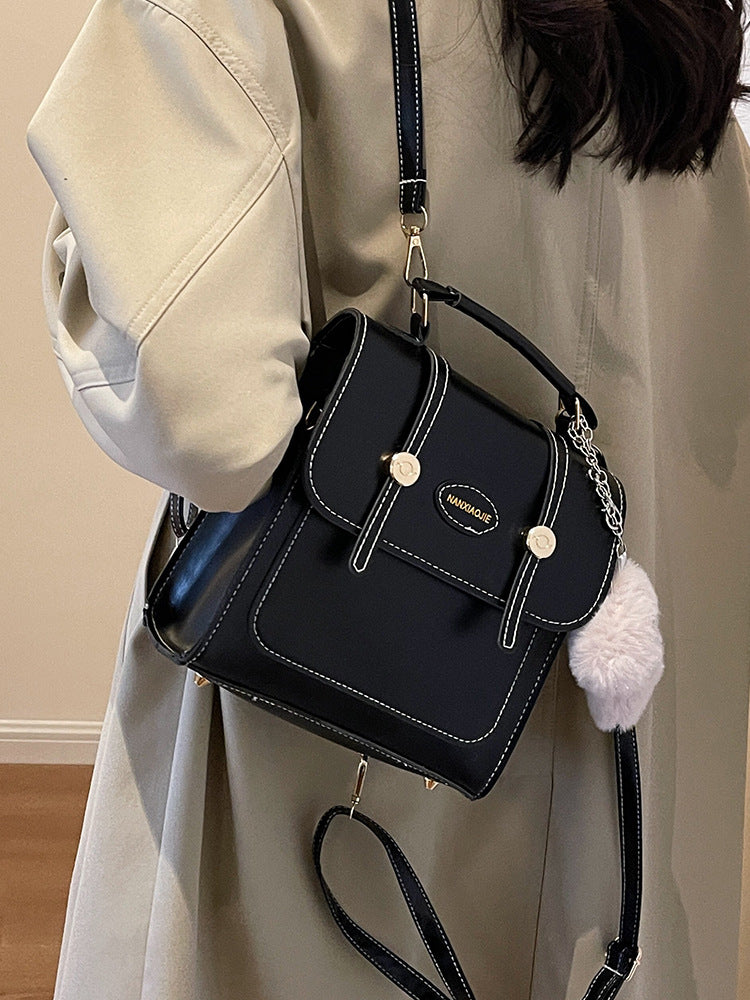 Popular Retro Textured Female Single Portable Backpacks