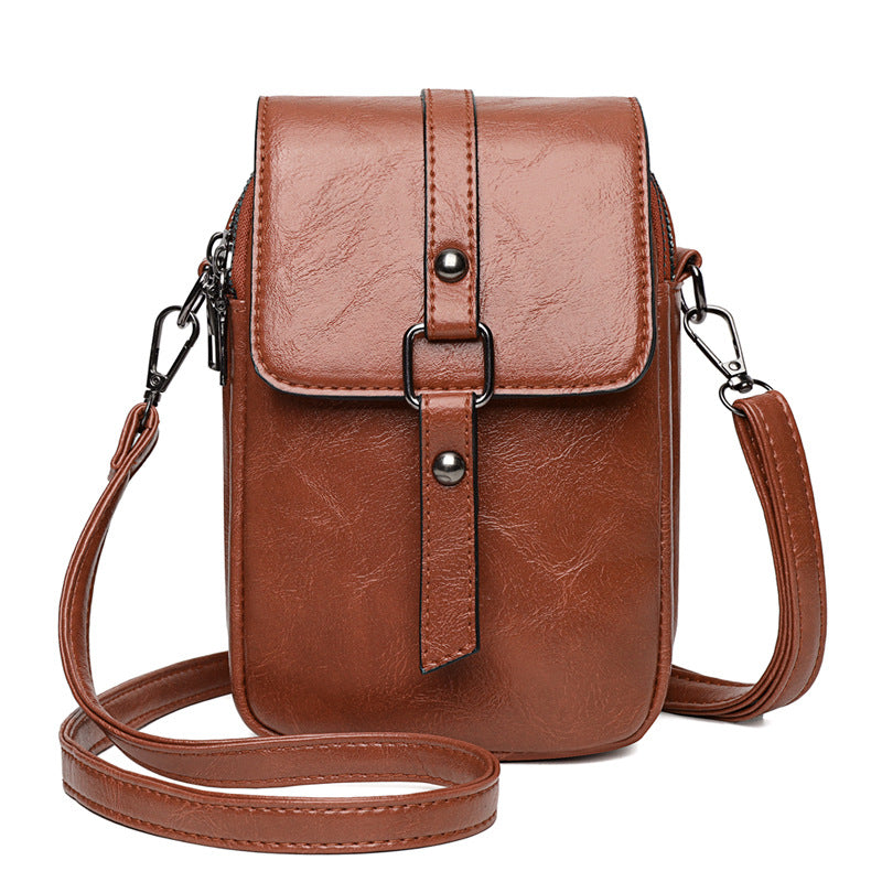 Women's Soft Leather Textured Simple Fashion Trendy And Small Square Bags