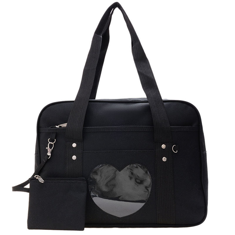 Attractive Portable Love Transparent Cartoon Uniform Shoulder Bags